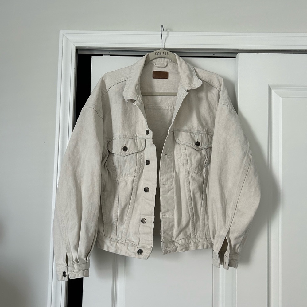 Cream denim jacket